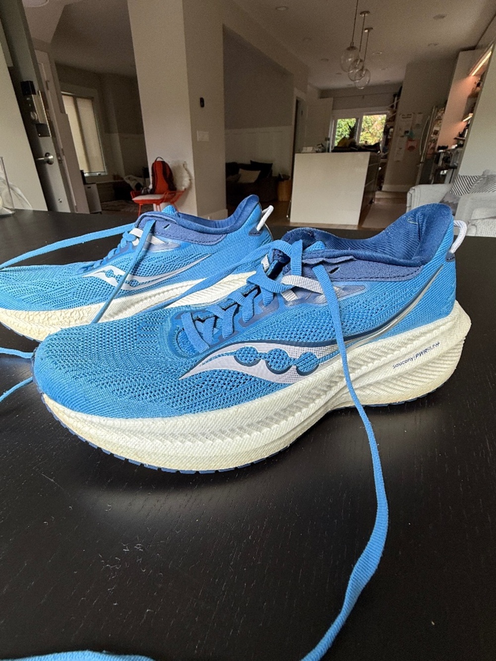 Saucony Triumph 23 Blue Running Shoes Women’s 8.5 PWRRUN+ Athletic Sneakers